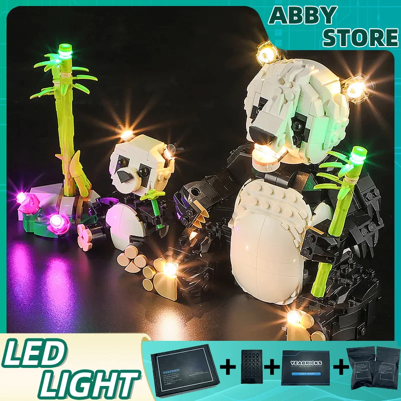 RC DIY LED-lichtset voor LEGO 31165 Panda (alleen LED-licht, zonder blokkenmodel)