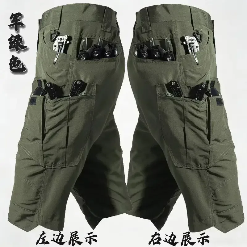 130kg 6XL Men's Tactical Cargo Shorts 10 Pockets Design Wear-resistant Outdoor Hiking Casual Utility Shorts for Daily Work