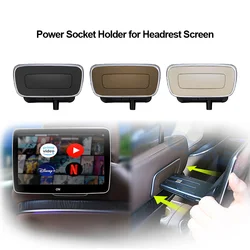 Car Rear Seat Power Socket Holder Screen Port Headrest Monitor Plug-in For Mercedes-Benz W203 W176 W205 W213 W221 X253 W447