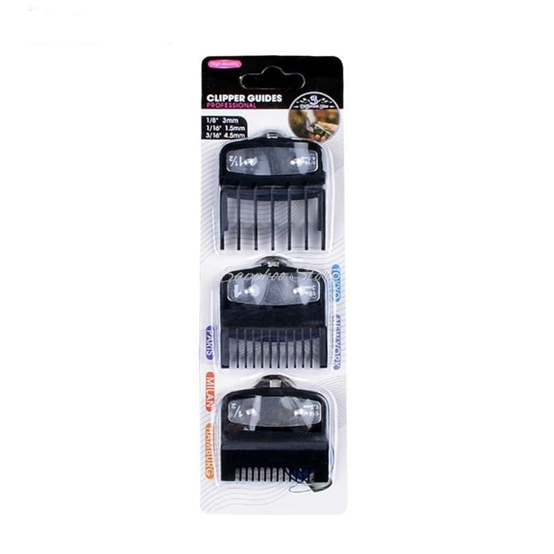 2/3/4 stücke Für Wahl Universal Haar Clipper Grenze Kamm Schwarz Transparent Rot Guide Trimmer Wachen Befestigung 1,5mm 3mm 4,5mm 6mm – Detail 5
