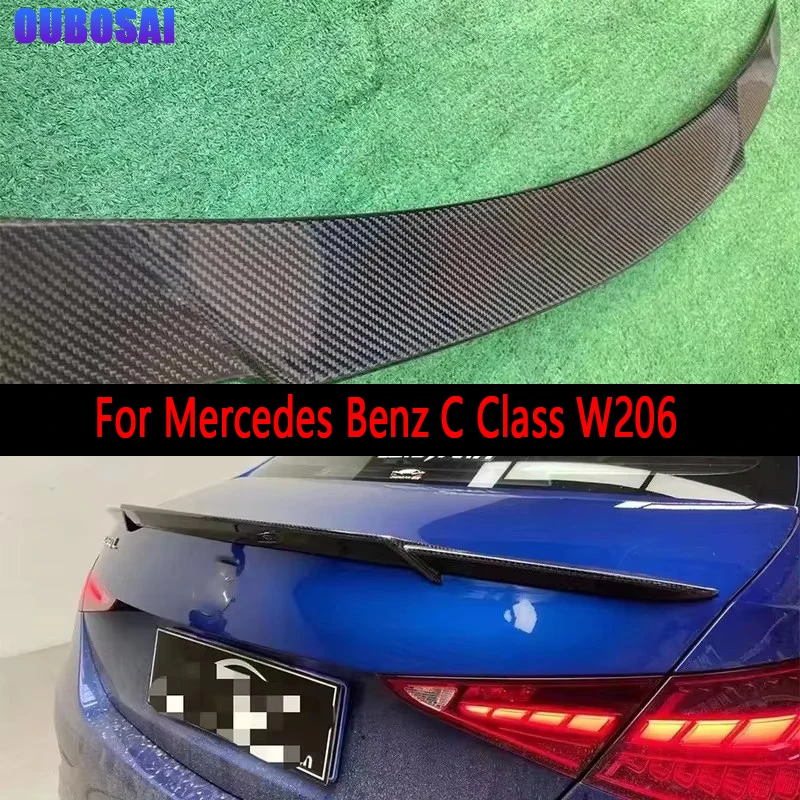 

Carbon Fiber Spoiler For Mercedes Benz C Class W206 C200 C260 Shunt Rear Tail fins Duckbill Car Wing Retrofit the rear wing