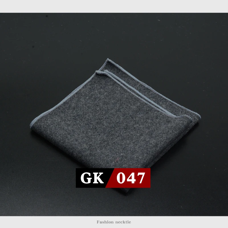 Classic Solid Color Wool Pocket Square for Men