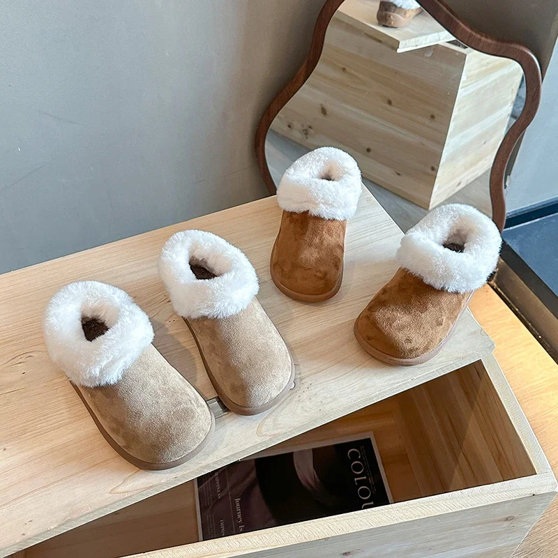 

Girls Princess Fashion Shoes Soft Bottom Kids Casual Shoes Korean Style Versatile 2025 Winter New Children Flat Shoes Non-slip