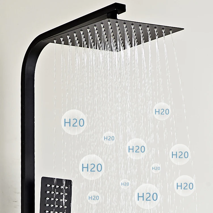 Chrome Digital Bathroom Shower System 10 Inch Stainless Steel Ran Shower Head Brass Bathroom Faucet Thermostatic Bath Shower Set