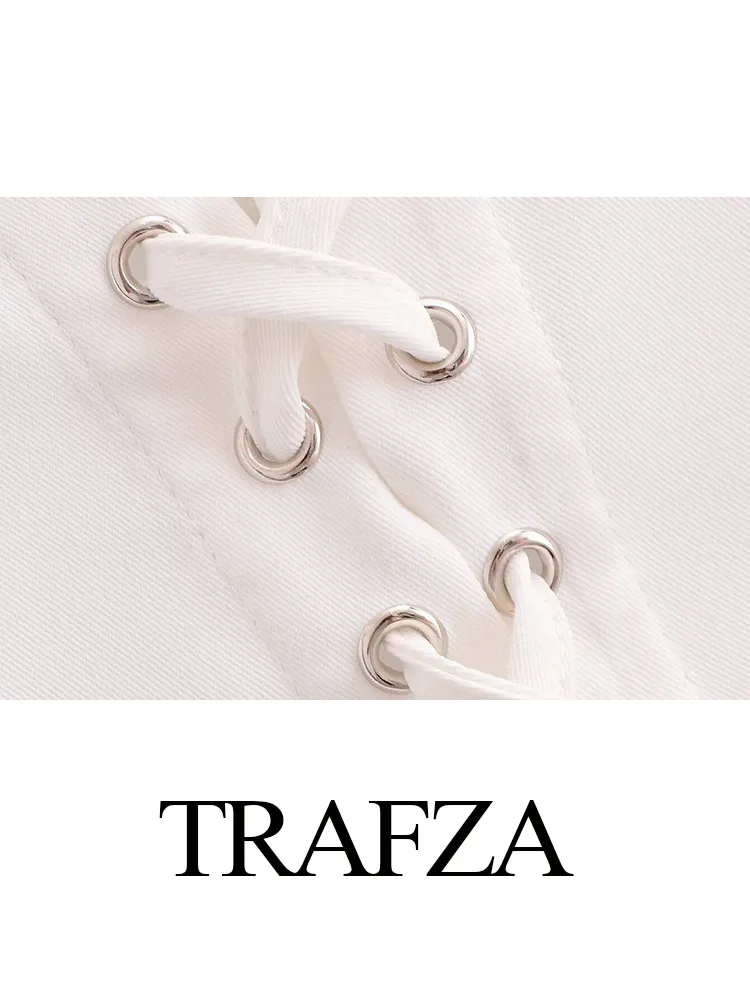 Trafza Frauen Sommer Mode solide lange Ärmel V-Ausschnitt String Shirts weibliche elegante lässige Pullover Bluse High Street Tops Mujer