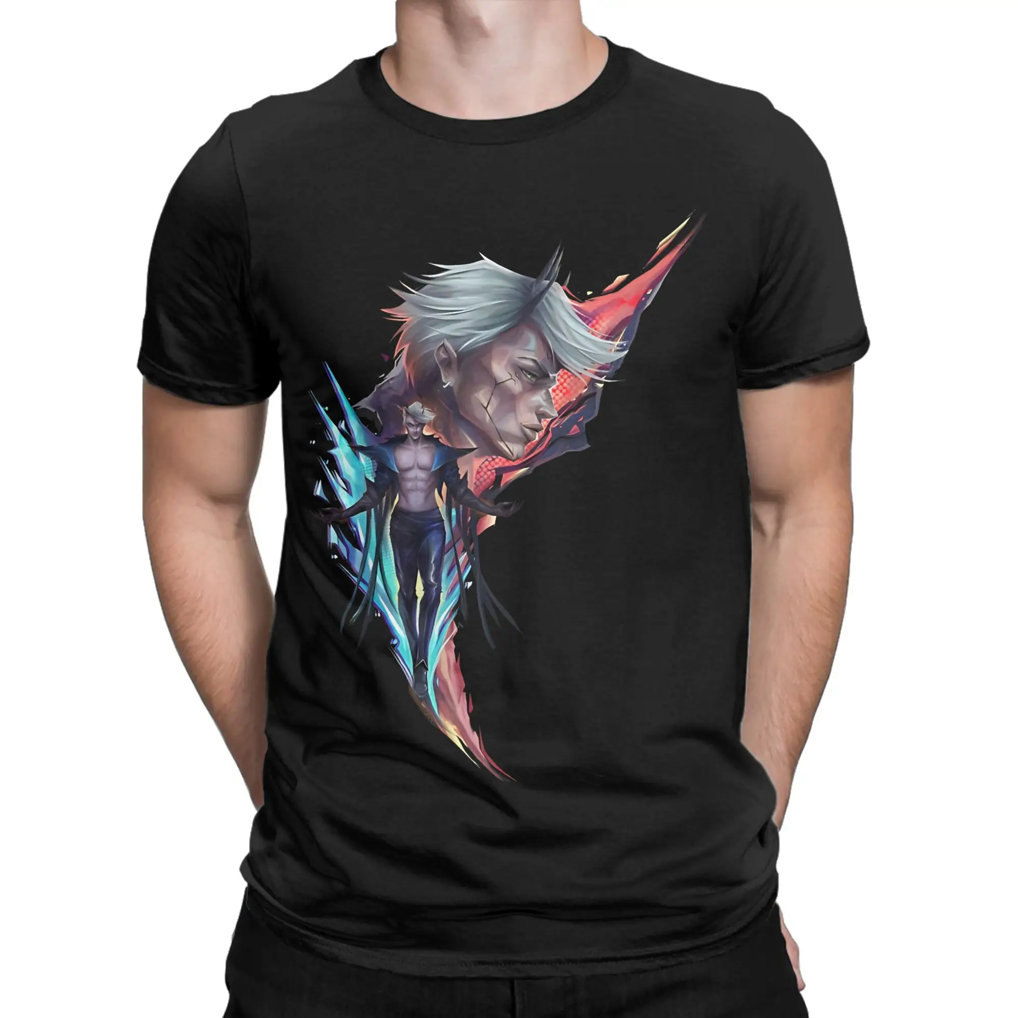 Sci Fi Tactical Agent Classic Valorant Funny 100% Cotton T-Shirt Tees Tops For Men