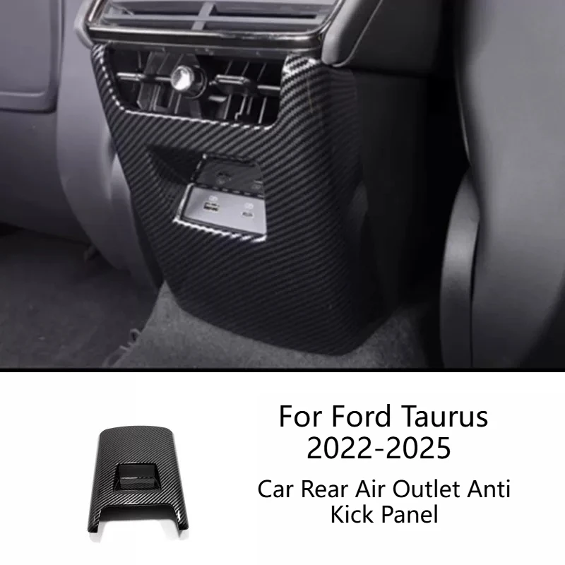 For Ford Taurus 2022-2025 Car Rear Air Outlet Anti Kick Panel Back Air Vent Anti Kicked Cover Interior Trim Accessories Styling