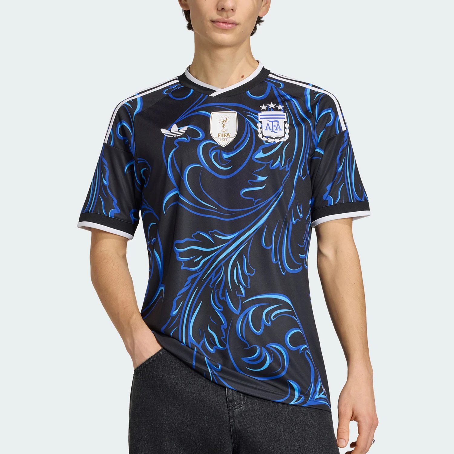 Adidas genuine clover men's fan edition football jersey football short sleeved T-shirt JM8395