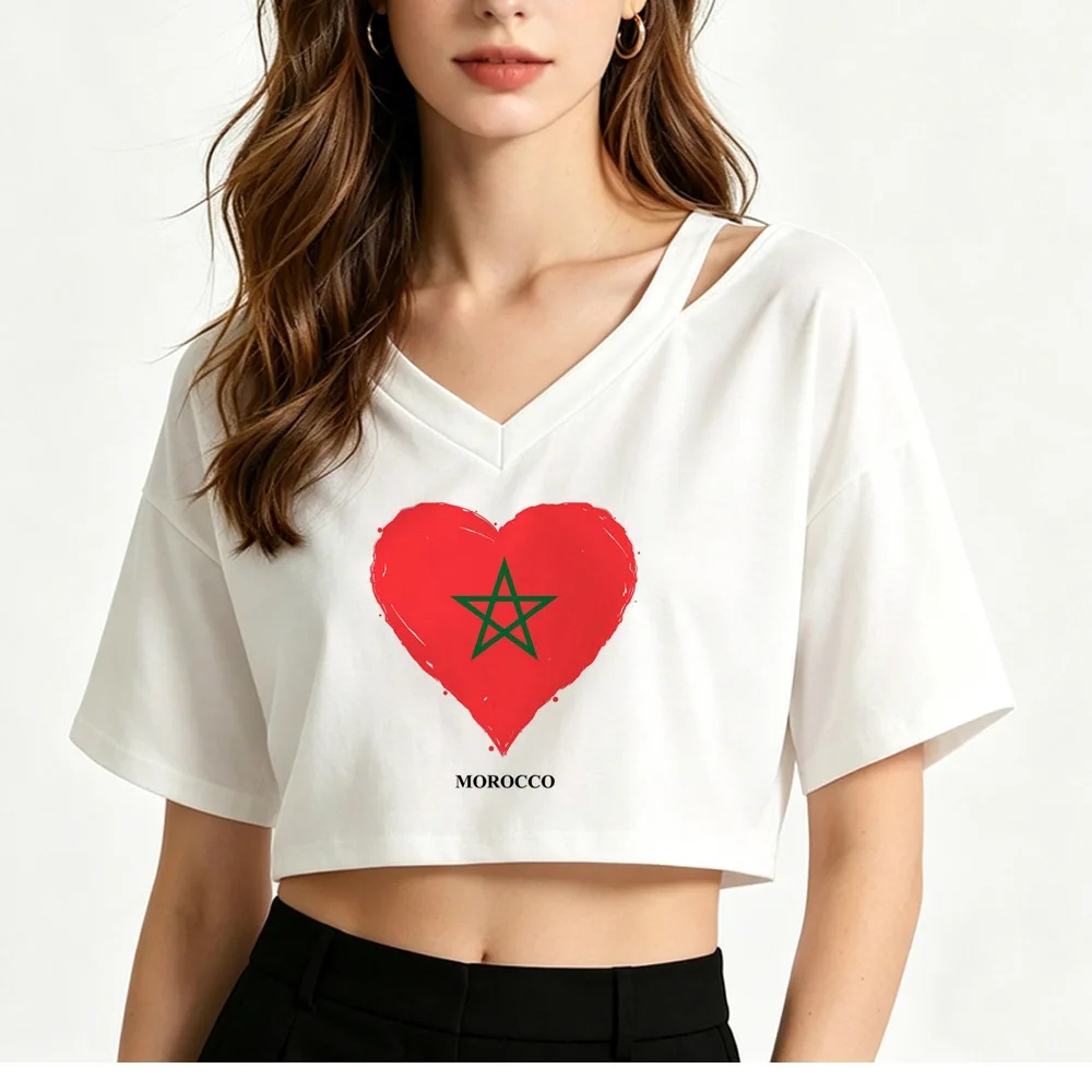 Maroc Morocco cropped top shoujo cheap grunge graphic dollette t-shirt gyaru jojifuku anime harajuku clearance sales