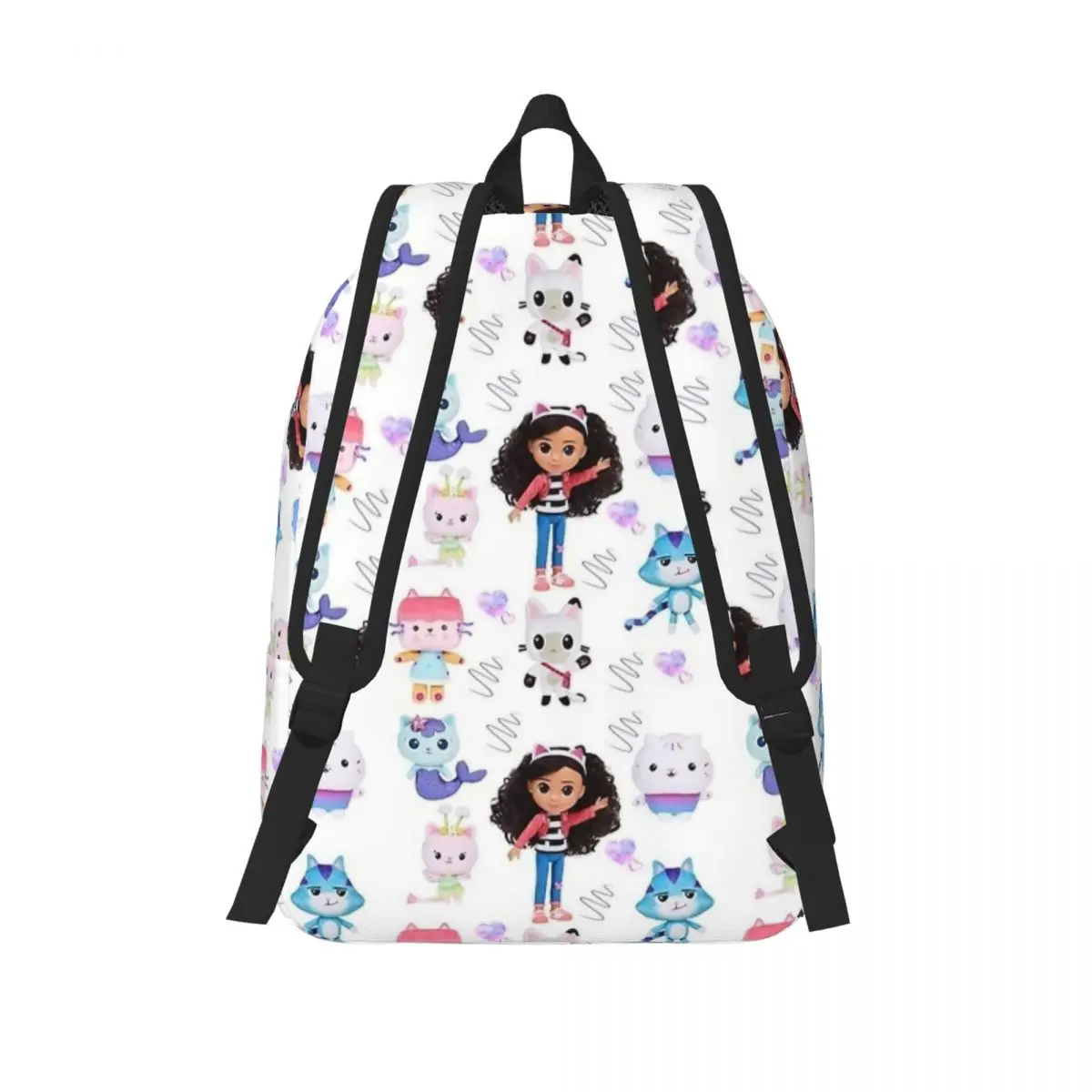 Mochila de moda para casa de muñecas de Gabby, mochila bonita de dibujos animados para estudiantes al aire libre, senderismo, viajes, mochilas de lona para ordenador portátil para hombres y mujeres