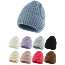 Women Winter Cuff Beanie Hat Unisex Warm Soft Knitted Stretchy Skullies Beanies Outdoor Ski Hat Fashion Streetwear Hip Hop Cap