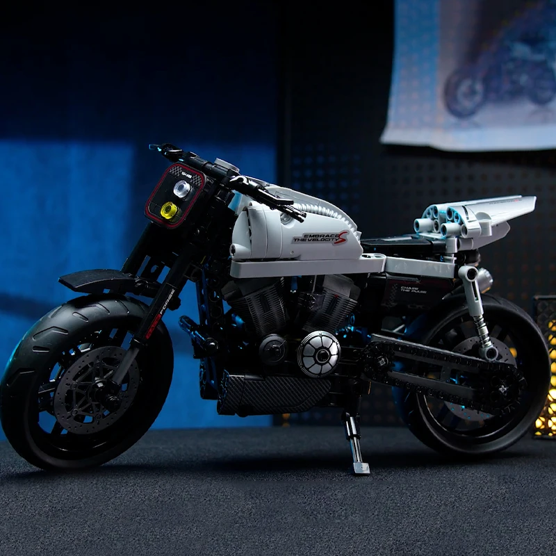 

553 шт. XR 1200 MOC Строительные блоки Круизер Модель мотоцикла 1:8 Классический дорожный ретро-автомобиль Набор DIY Кирпичи Игрушки для мальчиков Детский подарок