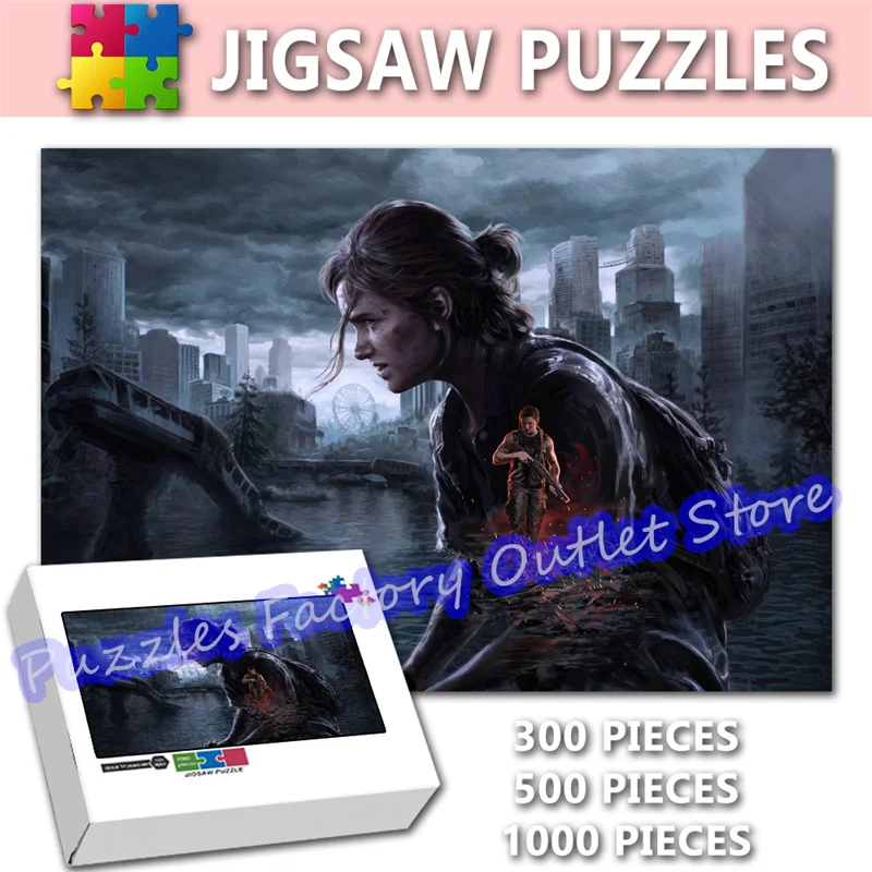 

Horror Movies Print Puzzle The Last of Us 300/500/1000 Pieces Game Video Jigsaw Puzzle Educational Decompressed Toys Gifts