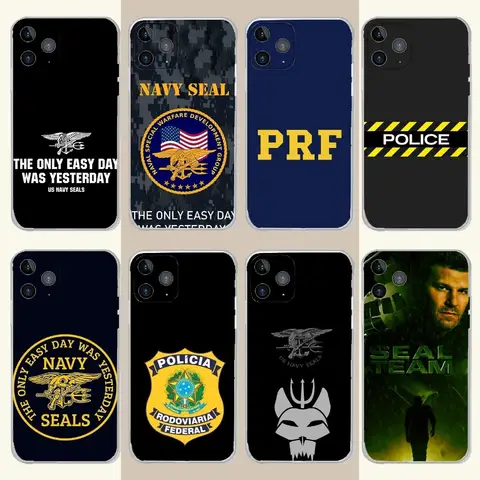 PRF 경찰 도장 팀 휴대폰 케이스, 아이폰 15,14,13,12,11 플러스, 프로, 맥스, XR,XS,X,7,8 플러스, SE, 미니 투명 실리콘 소프트 케이스