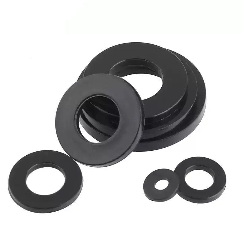 M5 M6 M8 M10 M12 -M24 Schwarze Kunststoff-Nylon-Unterlegscheiben Kunststoff-Isolationsdistanzstücke Dichtungen Nylon-Unterlegscheiben Flachdichtung 0,5/0,8/1/2/3mm – Detail 5