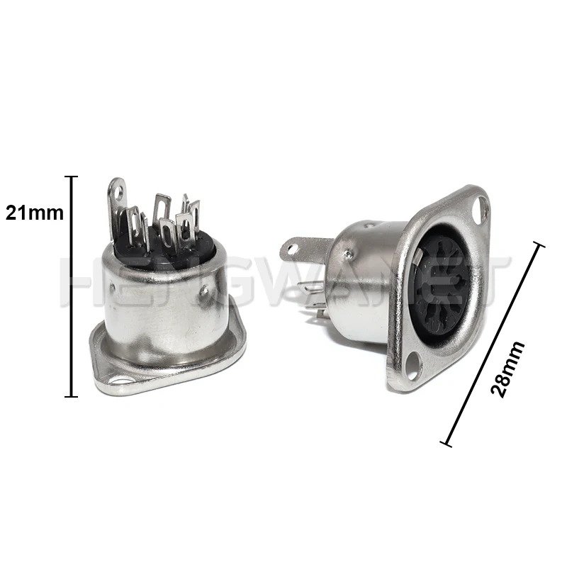 5PCS 3PIN 4PIN 5PIN 6PIN7PIN 8PIN Panel Mount Female Jack DIN Adapter MIDI Cable Connector