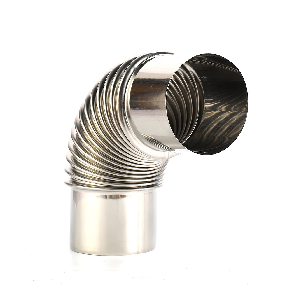 90 Degree Elbow Pipe 1PCS for exhaust Elbow Chimney Liner Bend 90° Multi Flue Stainless Steel Water Heater  90