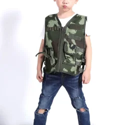 Chaleco táctico de camuflaje para niños – Caza, combate y juegos CS