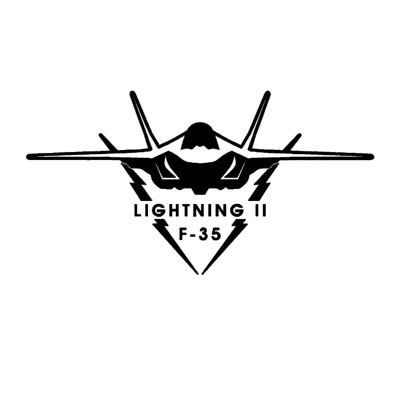 F35 Fighter Design Car Window Reflective Sticker Waterproof Car Bumper Decor Vinyl Decal