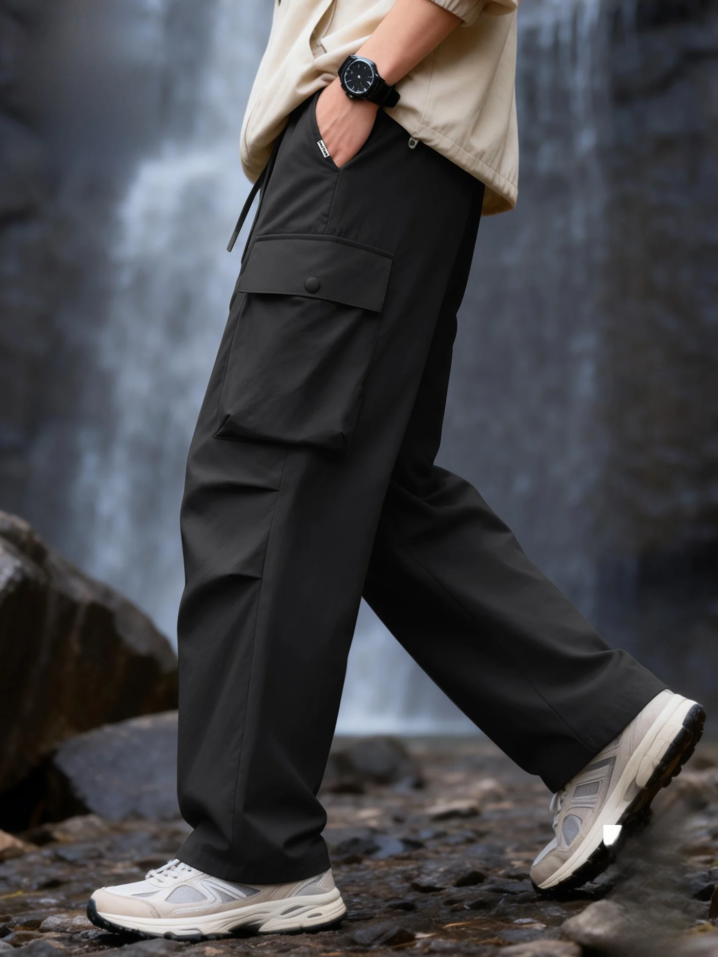 

Мужские рабочие брюки для активного отдыха и туризма, весна 2026, новые повседневные брюки из полиэстера, прямой крой