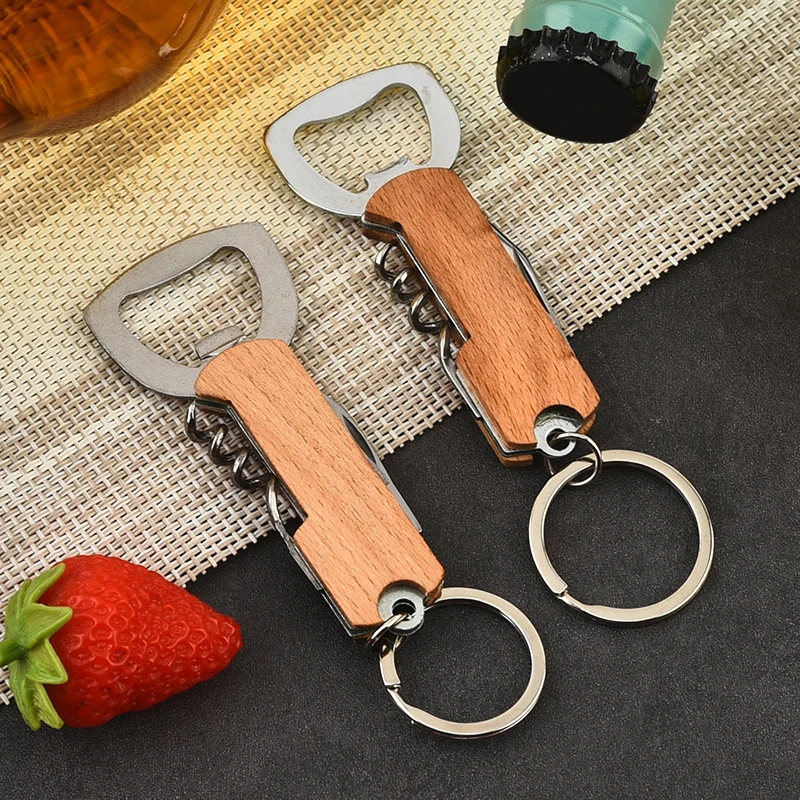 

1Pcs Outdoor Portable Bottle Opener Multi-function Key Chain Knife Small Gift Wine Opener Wine Opener