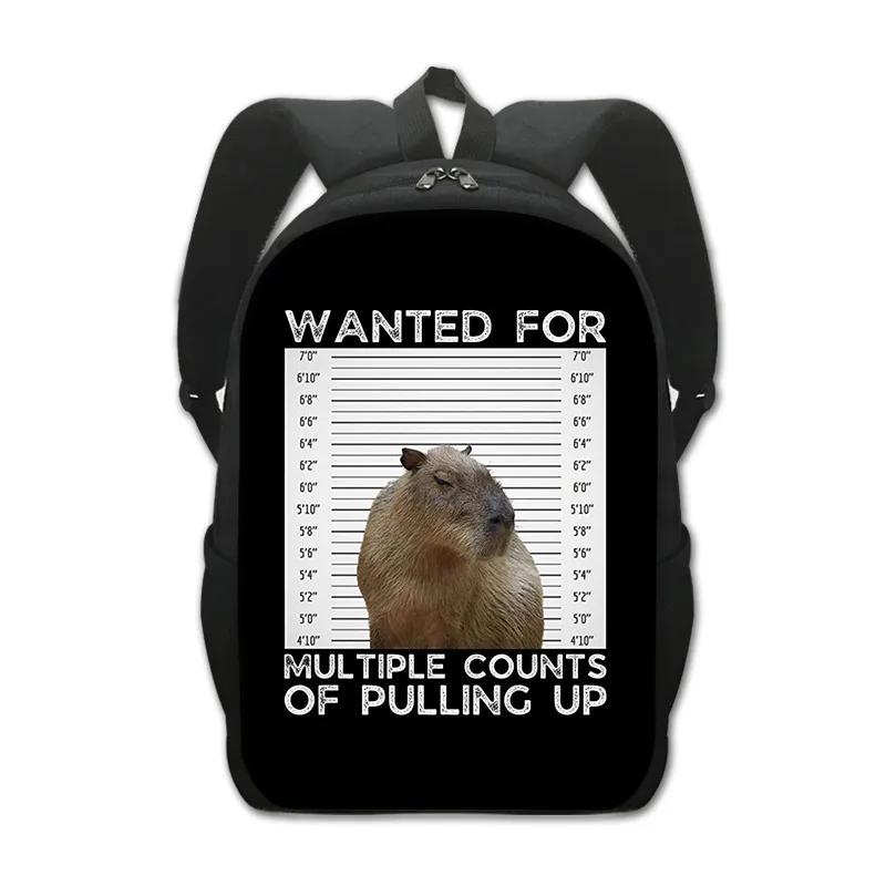 Funny Animal Capybara Print School Backpack for Teenager Women Men School Bags Children for Travel Fashion Daypack Bookbag Gift