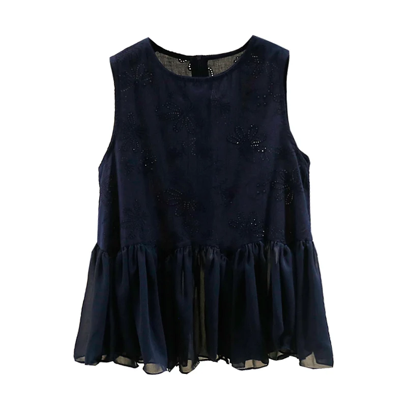 패셔너블한 헤비웨이트 레트로 코트 스타일 자수 라운드 넥 루즈핏 다용도 탑 트렌디 출퇴근룩