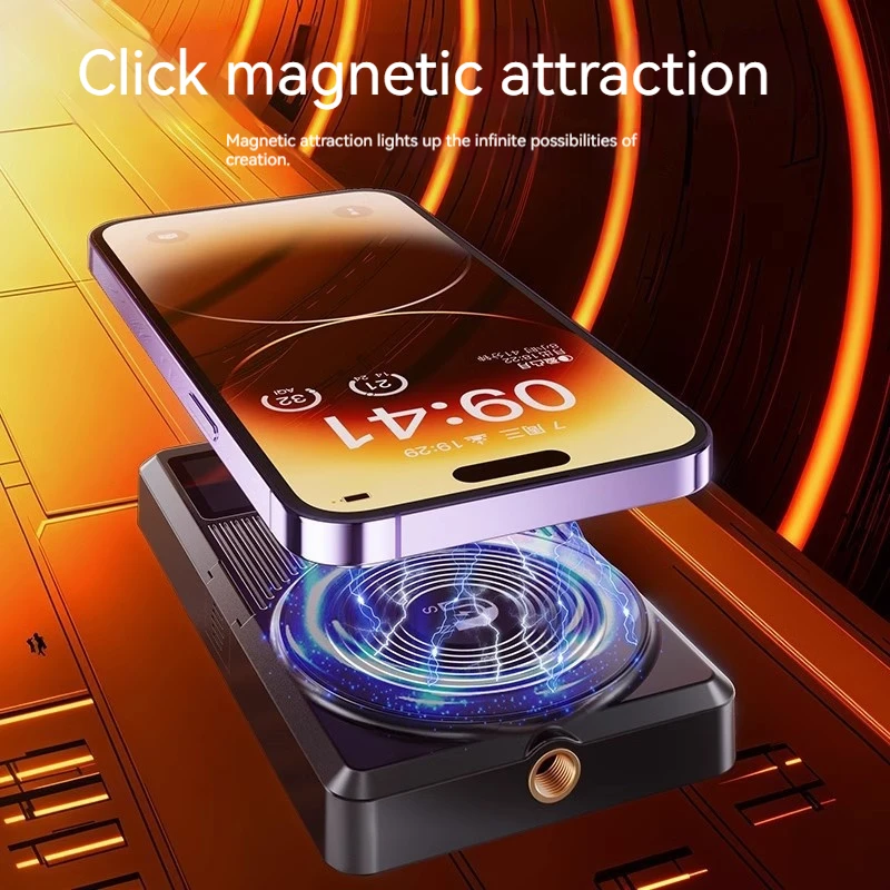 Magnetic RGB Mobile Phone Fill Light Portable Selfie Shooting Handheld Video Light CRI 95+2500-9000K Outdoor Photography Light