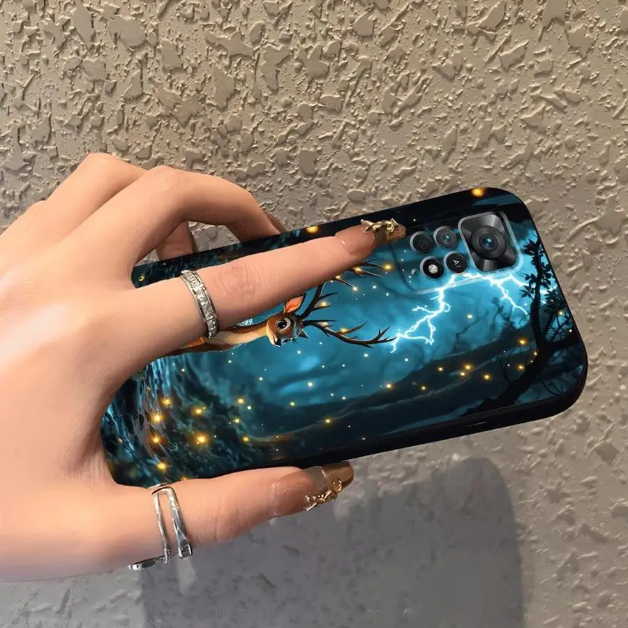 حافظة لهاتف شاومي ريدمي نوت 9S 10S 9 10 11 12 Pro 7 8 11s 12s 13 14 Pro Plus غطاء هاتف ناعم أسود