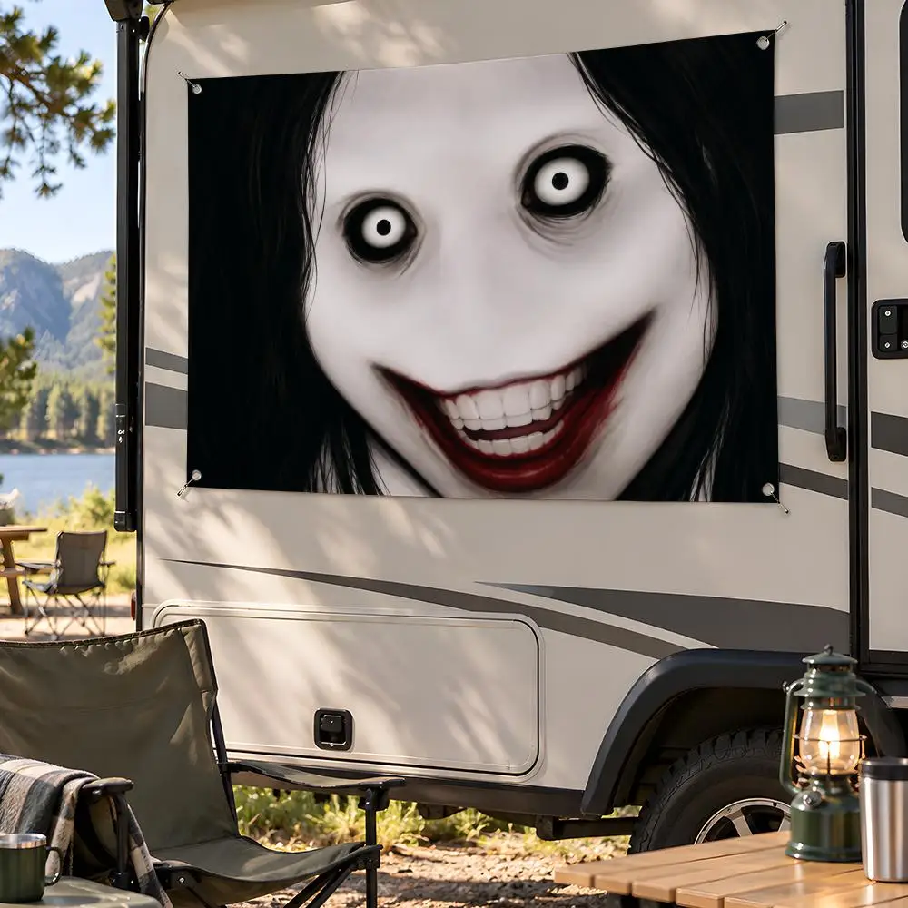 Horror Creepypasta Jeff the Killer Flags Fan Flag Banner Outdoor Garden Lawn Yard Patio Camping Party Wall Decor Gift