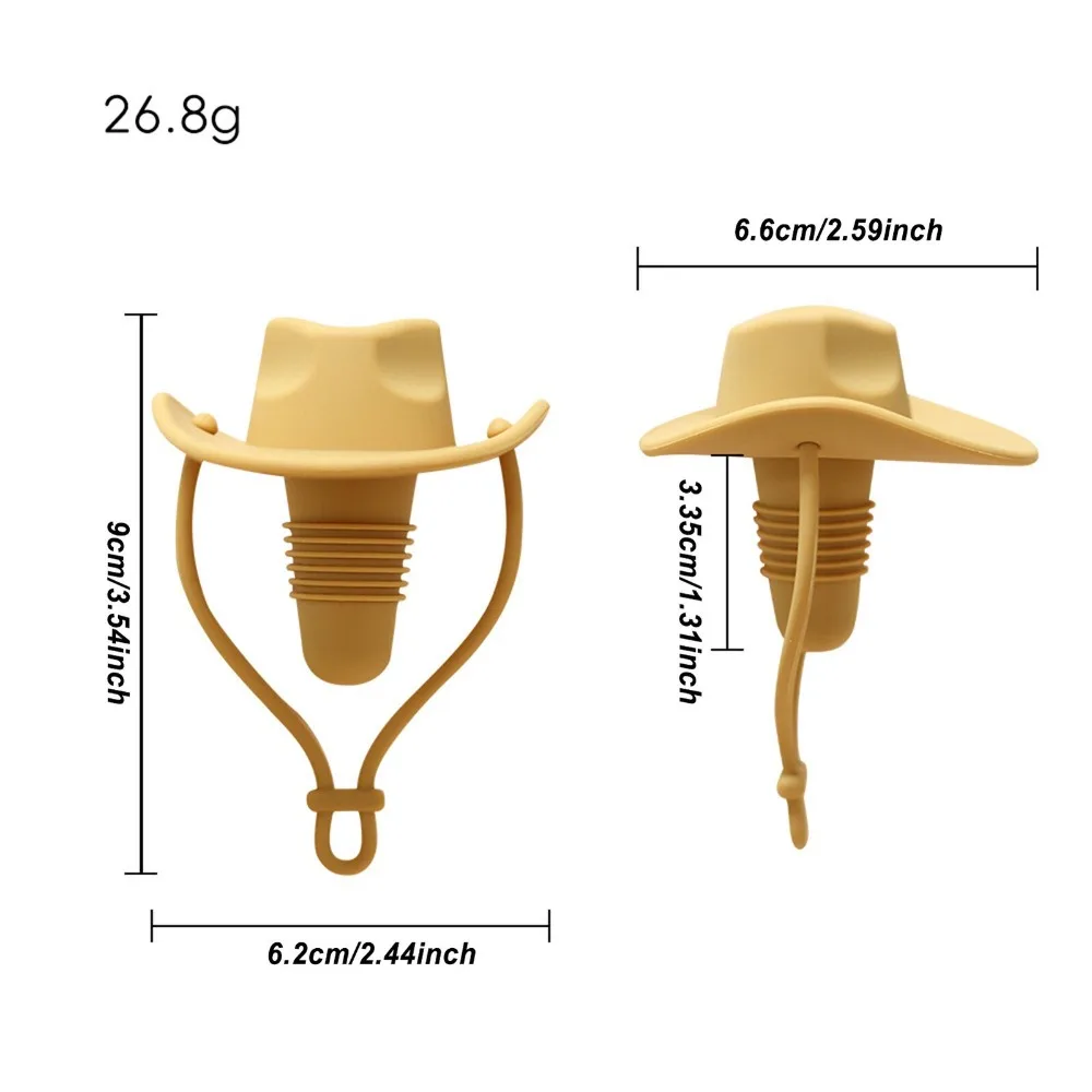 Creative Cowboy Hat Shape Wine Bottle Stopper Reusable Leak Proof Silicone Champagne Bottle Stopper Wine Bottle Cap for Bar - Image 6