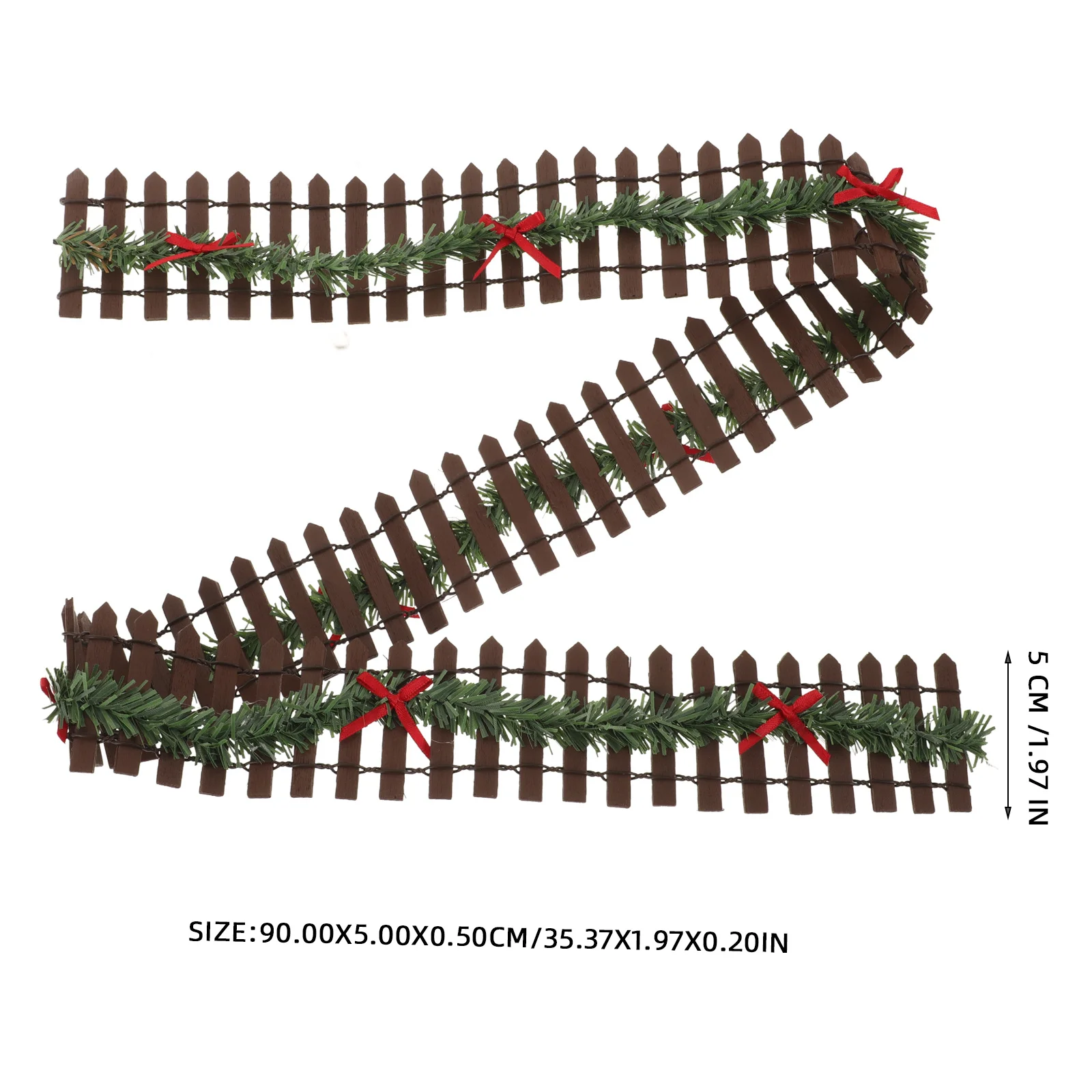 Mikrolandschaft Holz Mini Zaun Weihnachtsdekoration Kleiner Lattenzaun Miniatur Garten Dekorative Ornament Weihnachtsdekoration