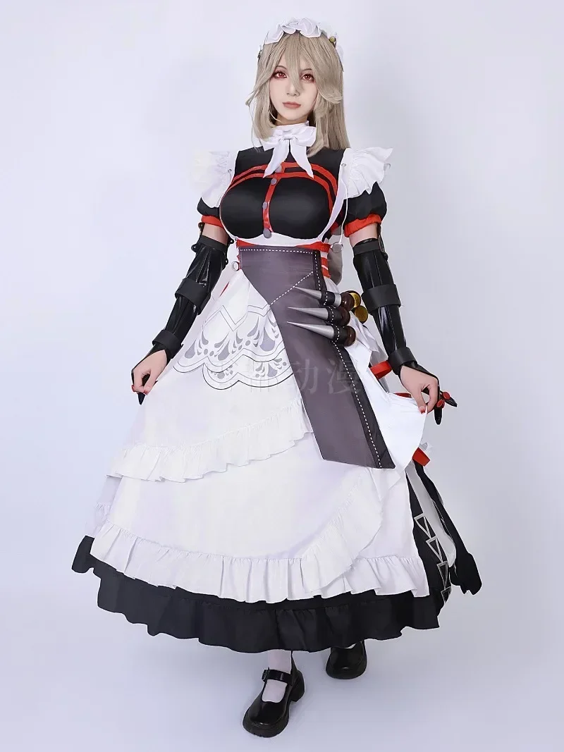 Zenless Zone Zero Alexandrina Sebastiane Rina Maid Cosplay Costume Full Set Props ZZZ Rina Cosplay Dress Uniform Outfis Wig