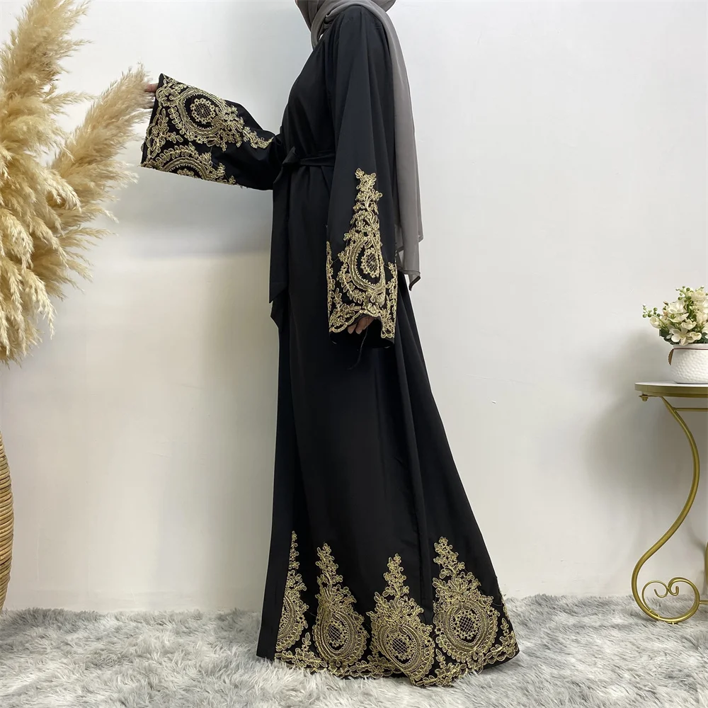 Modest Abaya Ramadan Femme Musulmane Embroidery Kimono Turkey Kaftan Islamic Clothing Muslim For Women Cardigan Caftan Robe