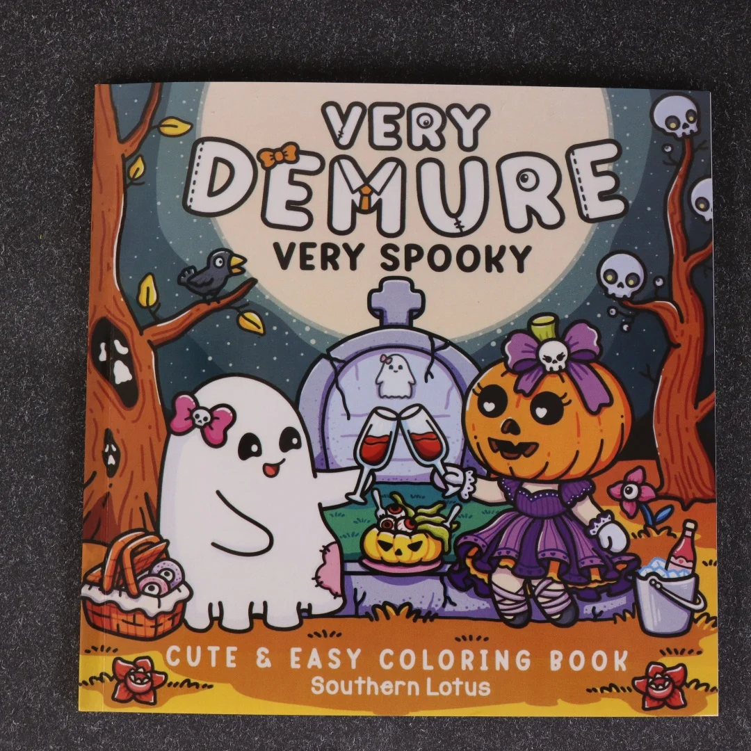 

Halloween Spectre Coloring Book Spooky Cutie Coloring Book for Adults and Teen Featuring Adorable Creepy Creatures Painting Gift