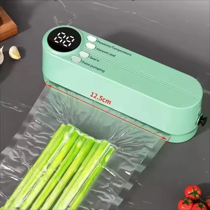 

Portable Mini Vacuum Sealing Machine 1200mAh Rechargeable Cordless Bagging Vacuum Device with Plastic Material