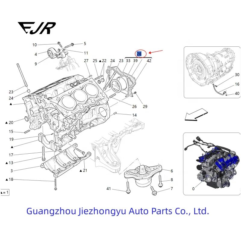 For Maserati Ghibli, Levante, Quattroporte High quality auto parts ﻿ Engine Rear Plate OEM 335495 000327702