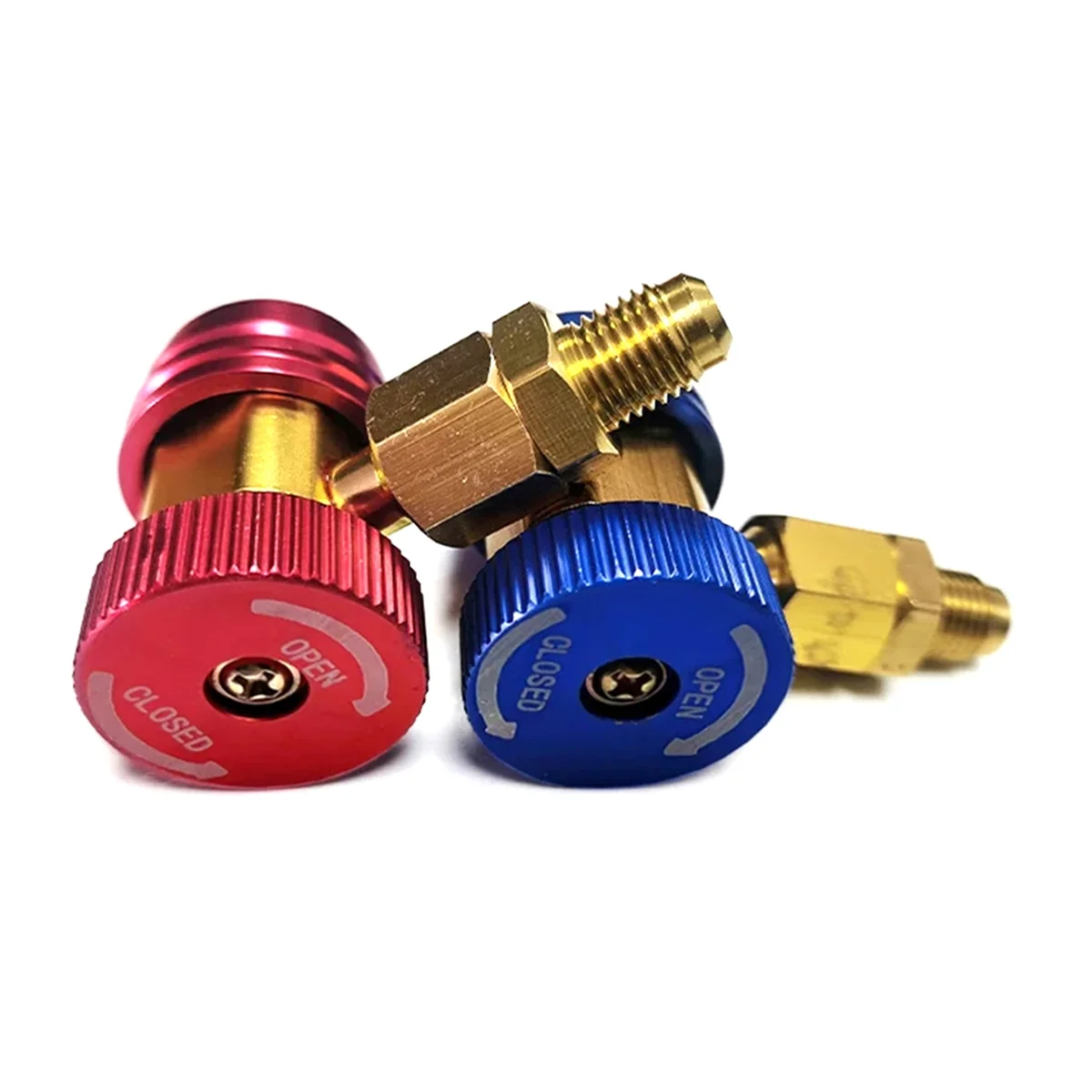 WFF Freon R134A Auto Car Quick Coupler Connector Brass Adapters Air Conditioning Refrigerant Adjustable Manifold Gauge