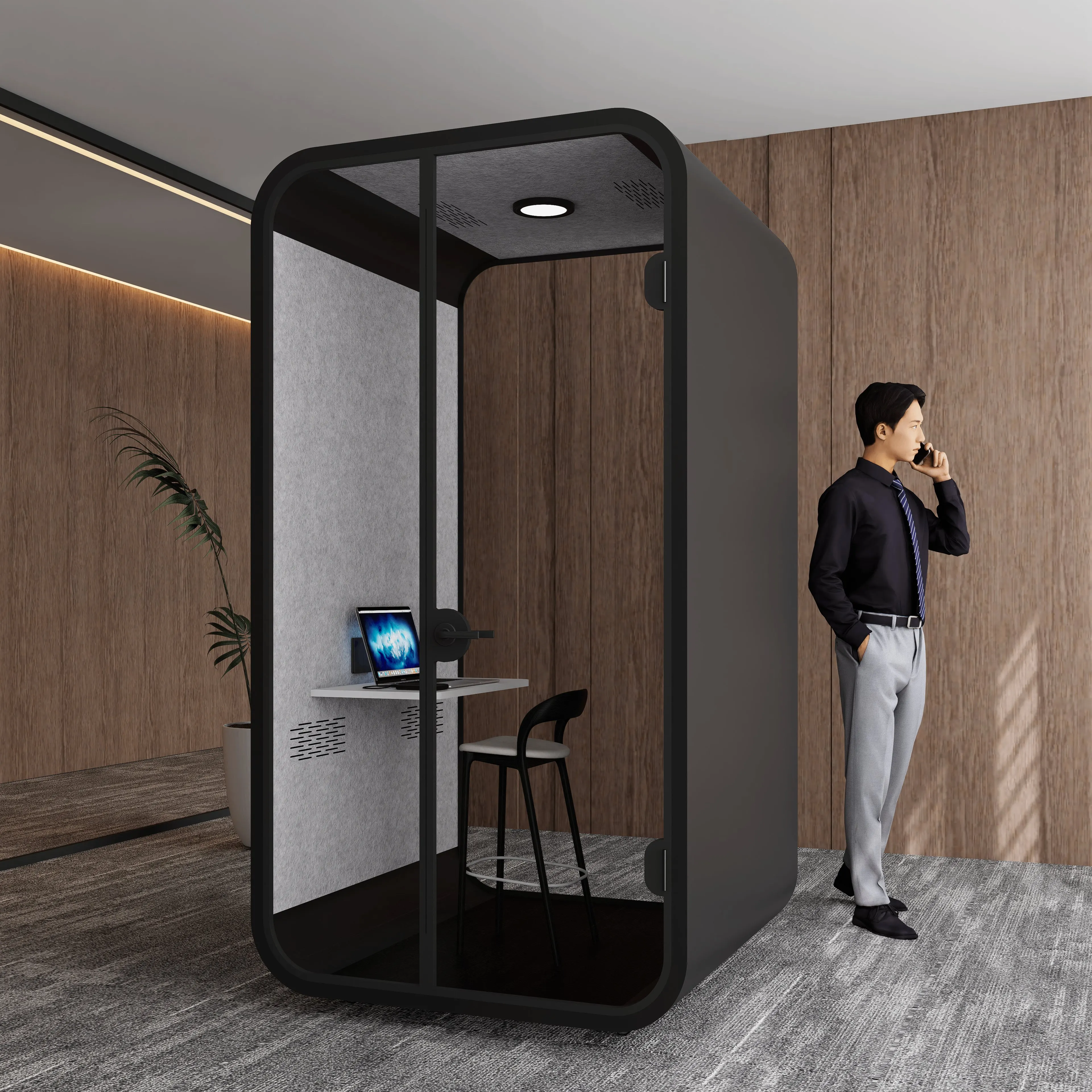 Privacy Portable Soundproof Indoor Mobile Work Space Office Pod Meeting Work Pods Phone Study Cabin Booth For Sale
