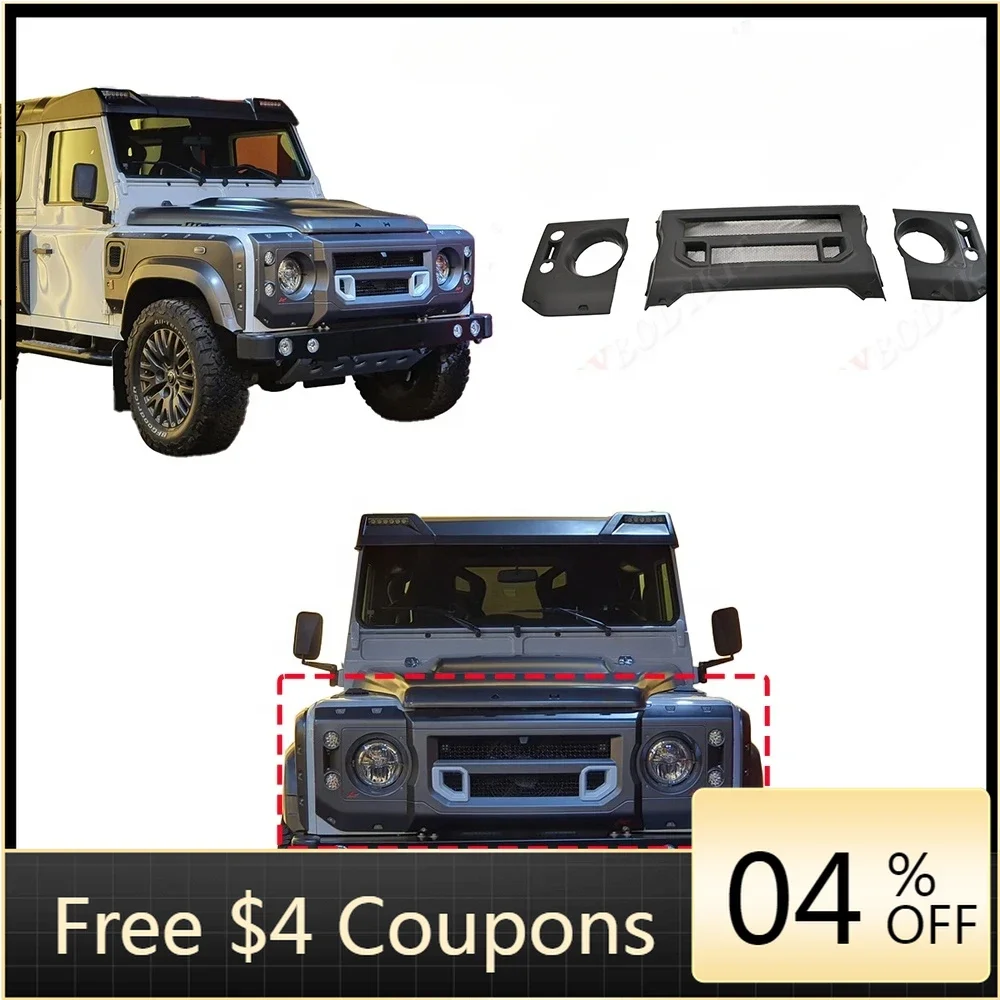 

One For Model Land Rover Defender 90 110 Auto Parts Grille Engine Bonnet Air Intake Air Intake WideBody Kit For Headlight Cover