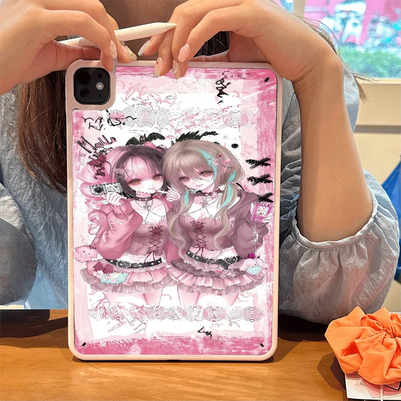 Kawaii Anime Girls Tablet Case Cute Cartoon For iPad Mini 6 7 8.3