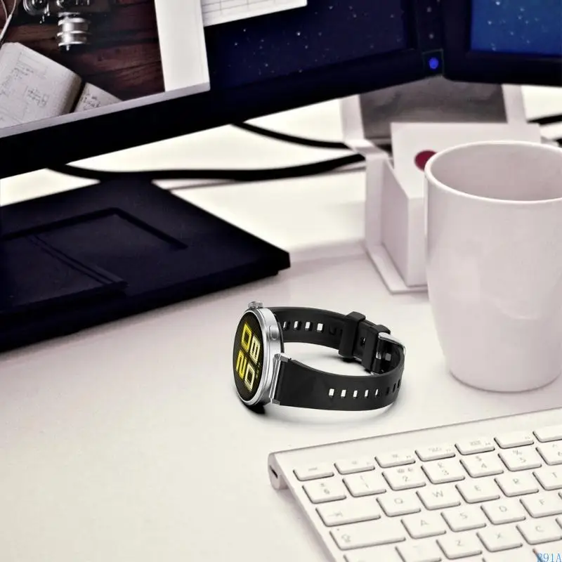 R91A Band silicone respirável Substituição pulseira pulseira rápida Pulseira à prova suor para relógio GT5 41mm