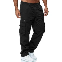 Picklion Men's Multi-Pocket Pants Outdoor Cargo Jogger Pant Work Hiking Tactical Loose Straight Trousers Sweatpants