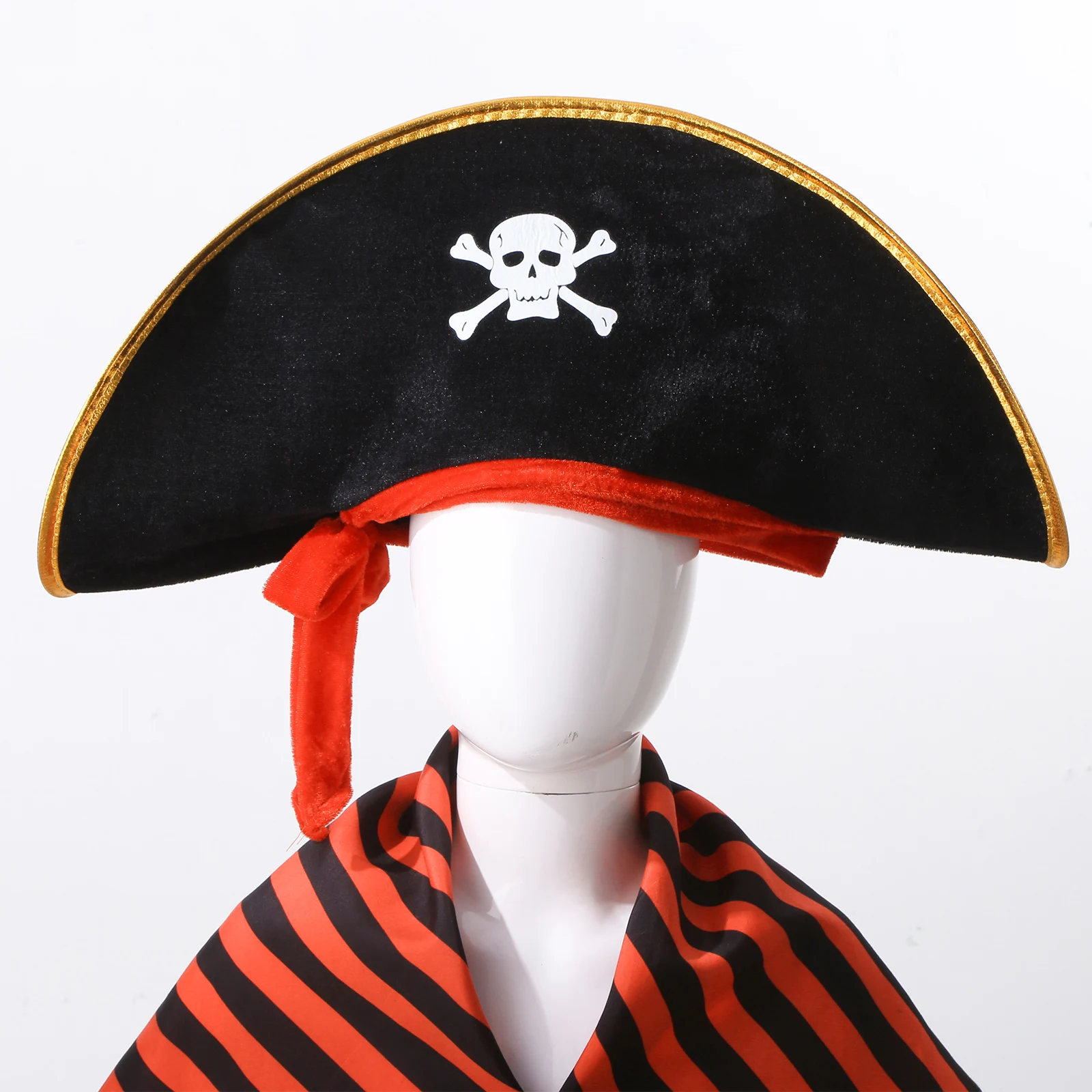 Kids Pirate Cosplay Costume Accessories Set Hat Compass Telescope Captain Cloth Hook Party Blindfold Halloween Party Decor Props