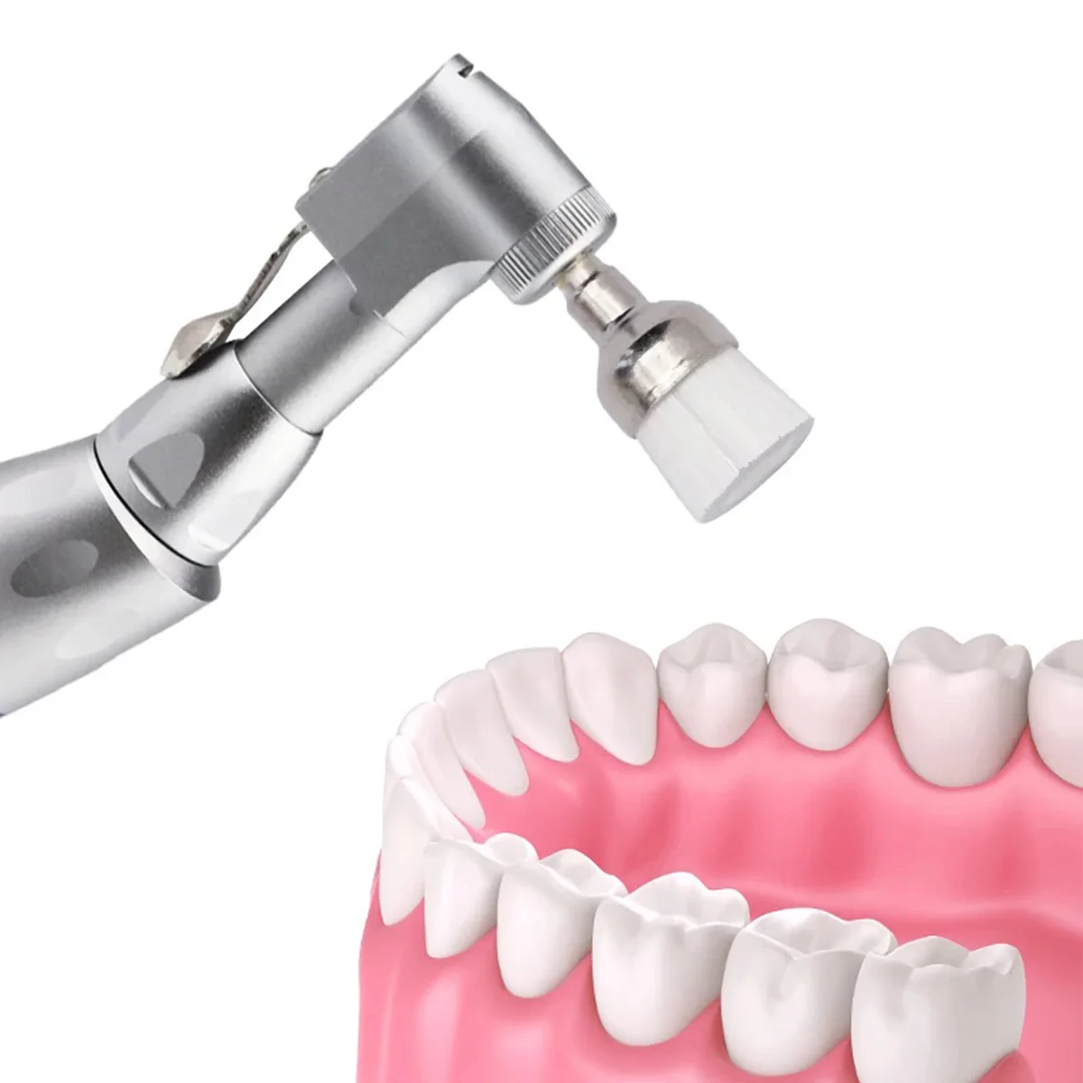 100 unids/caja AZDENT cepillos de pulido de nailon Dental tazón/tipo de pestillo de forma plana (RA) de un solo uso