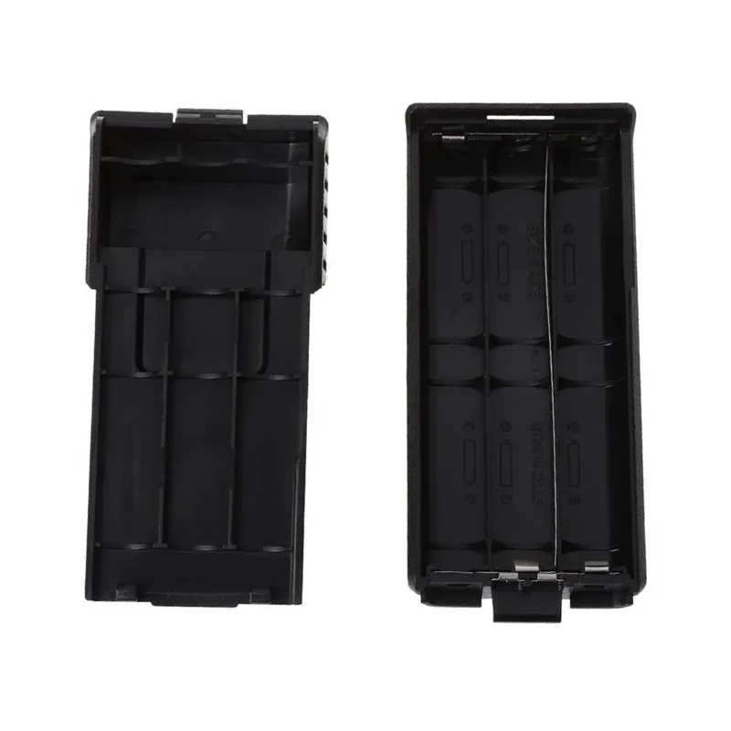 BaoFeng BF-UV5R Walkie Talkie Speaker Extended 6x AA Battery Case Shell Pack Black Shell for Uv5r Uv5re Tonfa Tf Uv985 Tyt Th F8