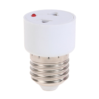 1pc Outlet 220V E27 ABS White Connector Accessories US/EU Plug Screw Bulb Base Adapter E27 To Socket Lamp Holder Converter