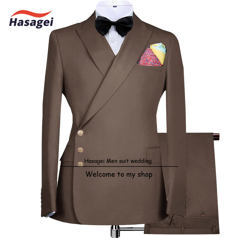 2023 New Men\'s Suit Jackets and Pants 2-piece Set Elegant Wedding Tuxedo Blazer for Homme Custom Clothes