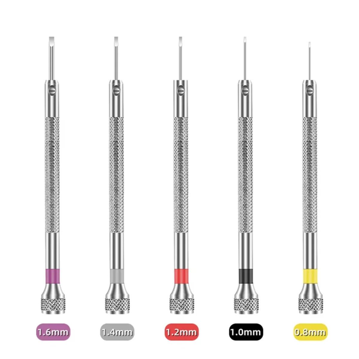 5pcs/set Precision watch repair screwdriver 0.8-1.6mm mini slotted screwdriver Precision instrument repair hand tool