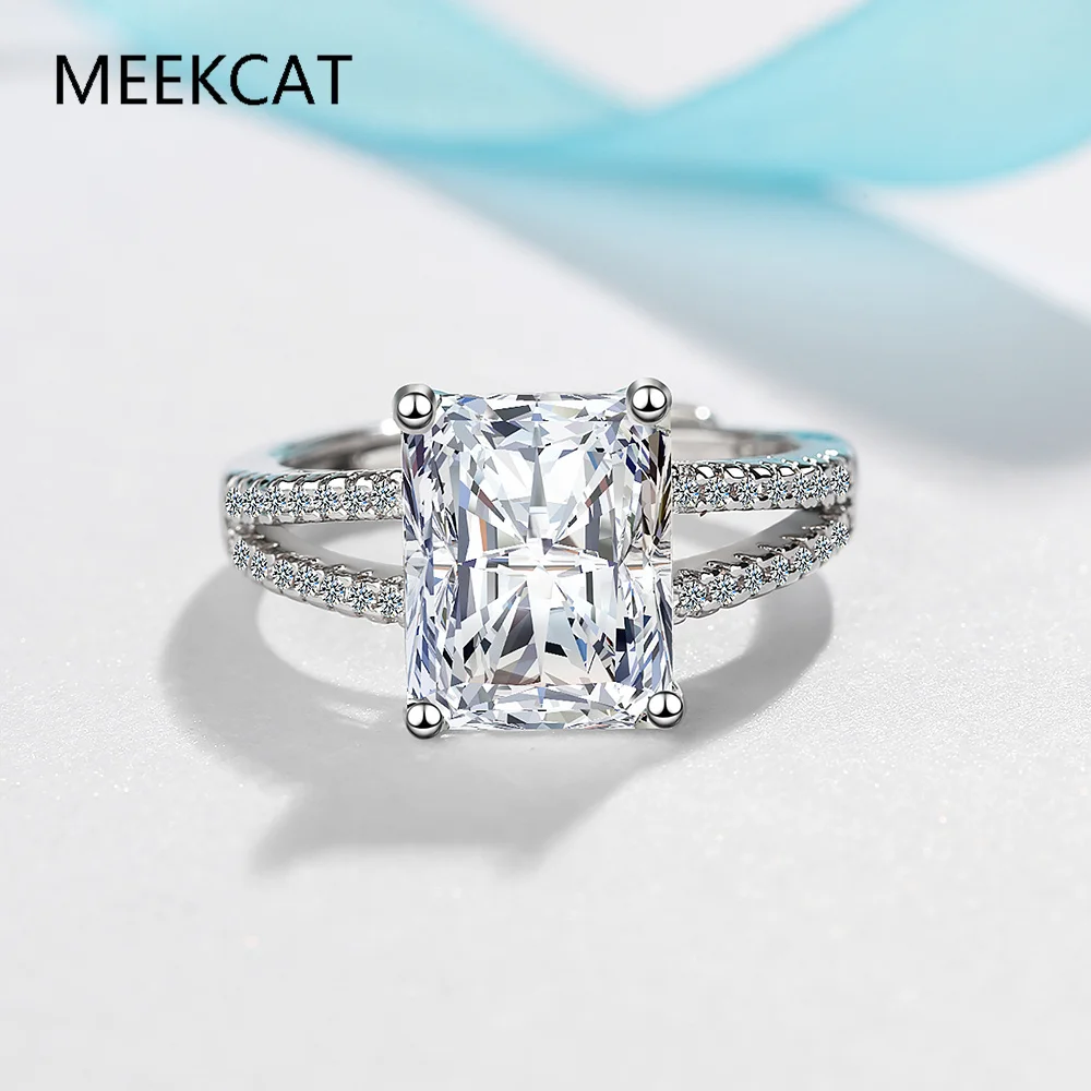 

925 Sterling Silver Crushed Ice Cut Lab Sapphire Gemstone Wedding Party Fine Jewelry Rings Anillos De Prata Wholesale